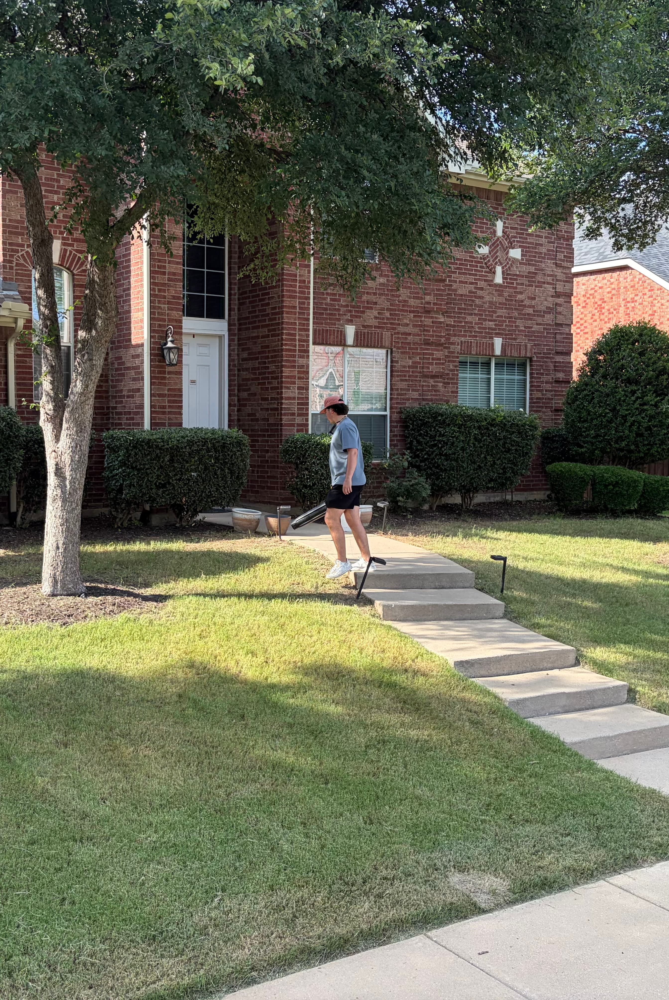 Drew, Four Seasons Property Solutions crew, on the job