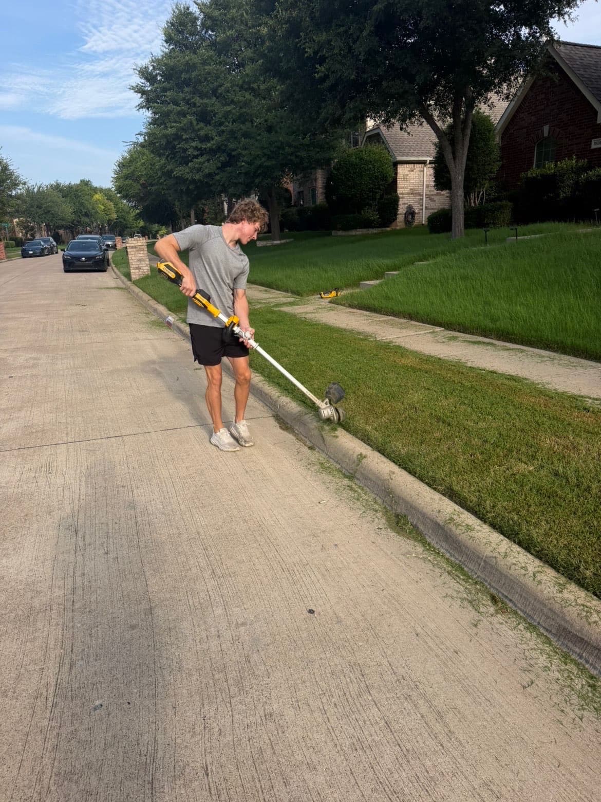 Reid, Four Seasons Property Solutions crew, on the job